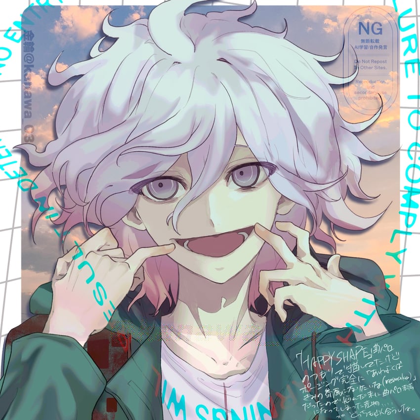 komaeda nagito (danganronpa and 1 more) drawn by jinlun