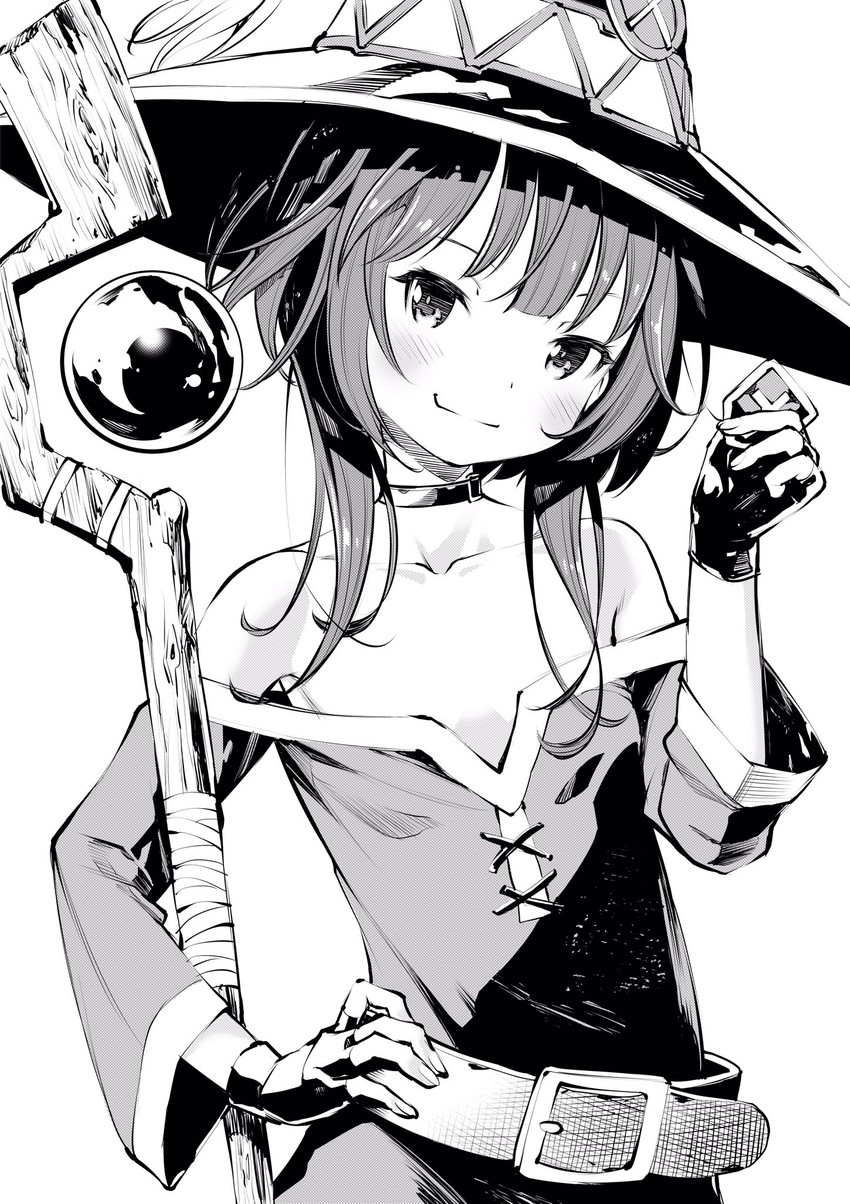 megumin (kono subarashii sekai ni shukufuku wo!) drawn by fukushima_masayasu