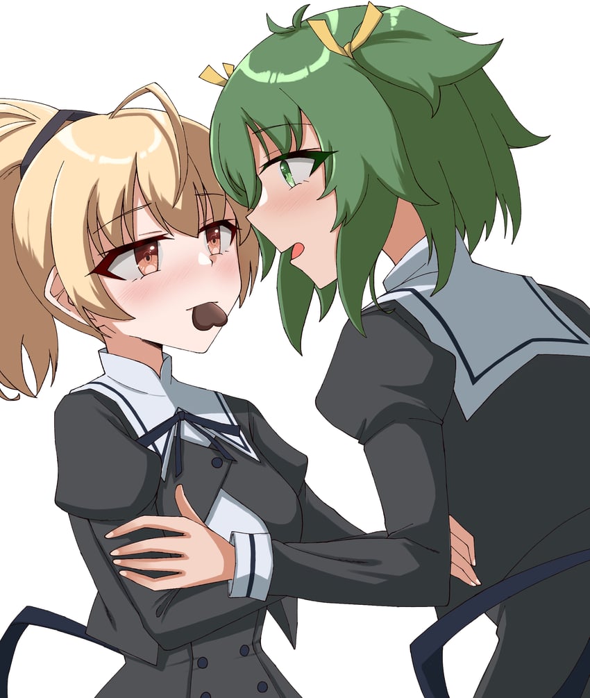 ando tazusa and yoshimura thi mai (assault lily) drawn by yuhana_(lily_yuhana)