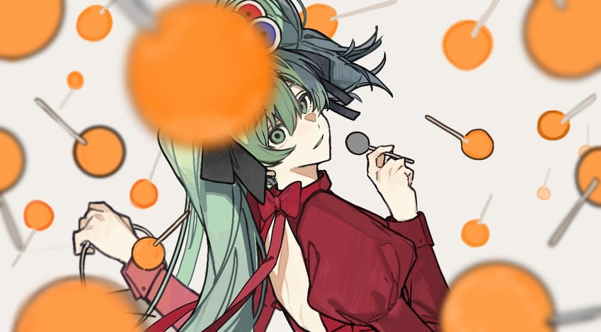 hatsune miku (vocaloid and 1 more) drawn by noyane