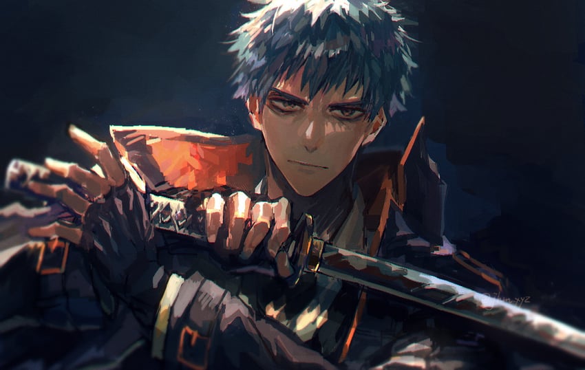 saitou hajime (fate and 1 more) drawn by jhm_xyz
