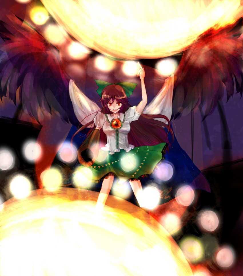 reiuji utsuho (touhou and 1 more) drawn by sabuosandayo