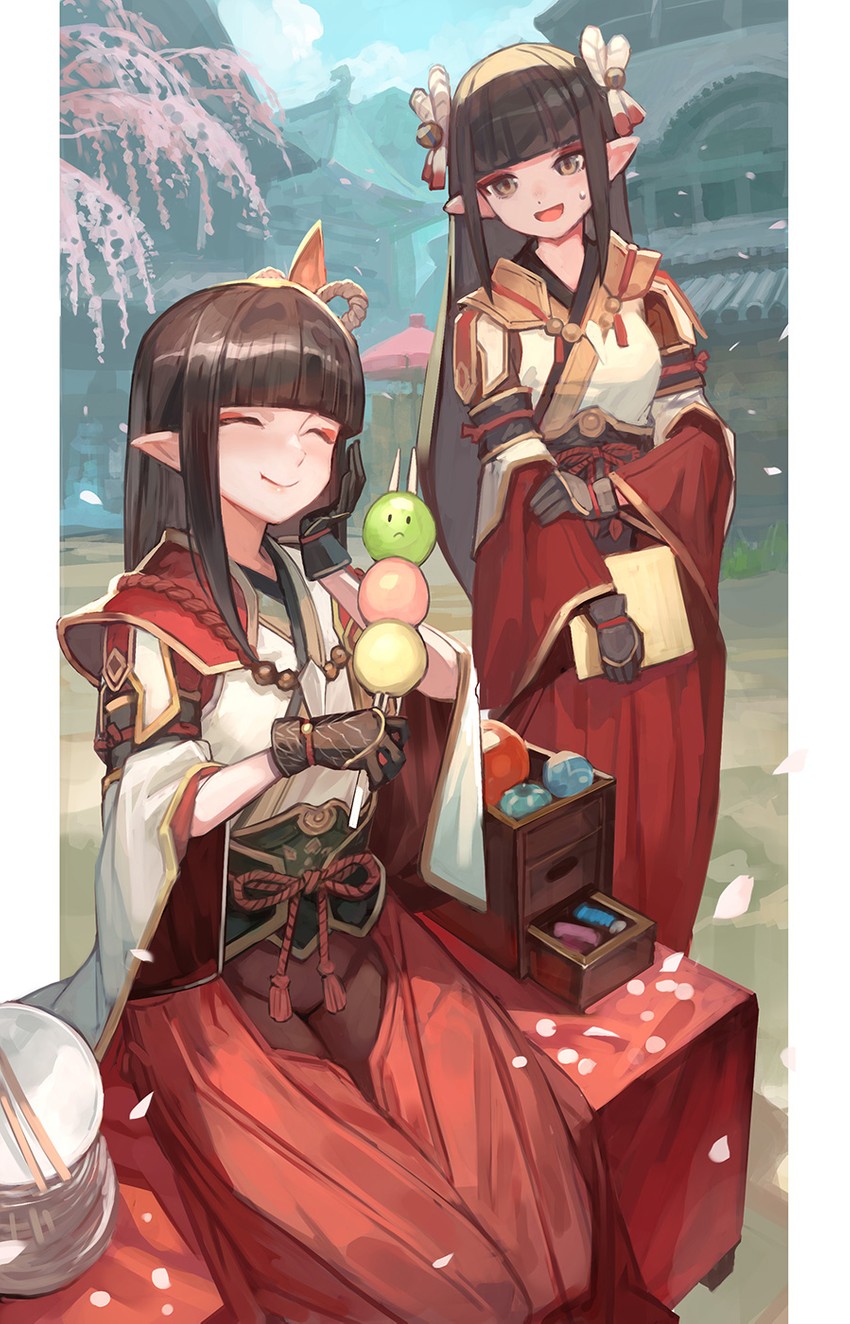 hinoa and minoto (monster hunter and 1 more) drawn by lack