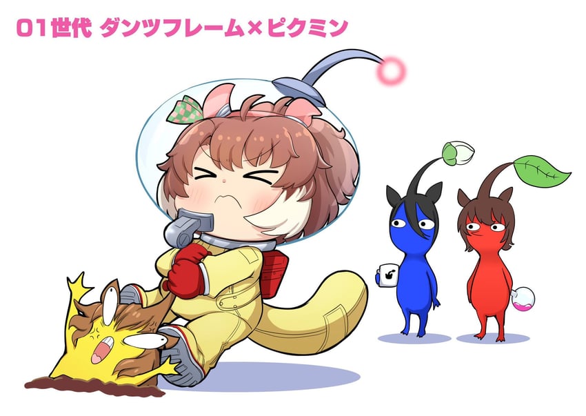 agnes tachyon, manhattan cafe, jungle pocket, dantsu flame, red pikmin, and 3 more (umamusume and 2 more) drawn by aonoji