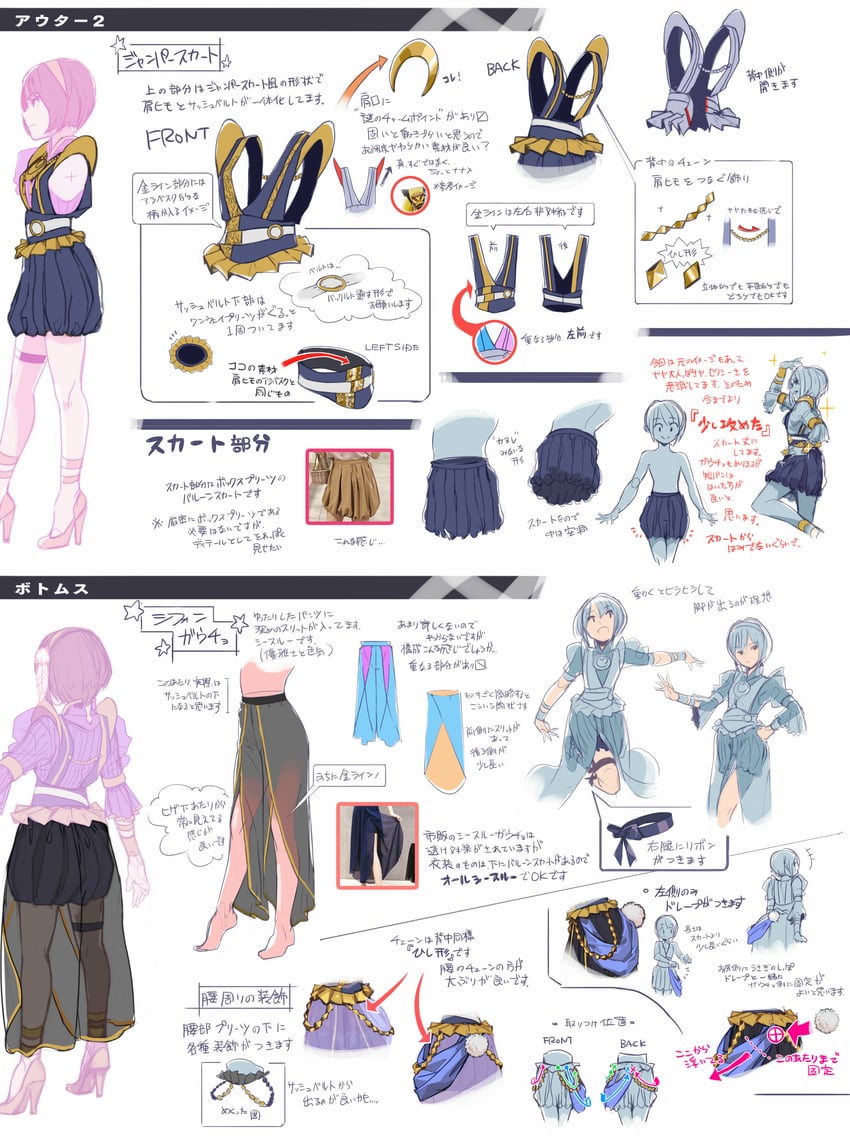 luxia and sasaki rico (real life and 2 more) drawn by araki_munehiro