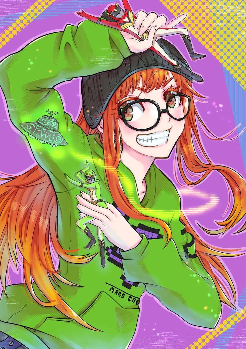 sakura futaba (persona and 2 more) drawn by onihe