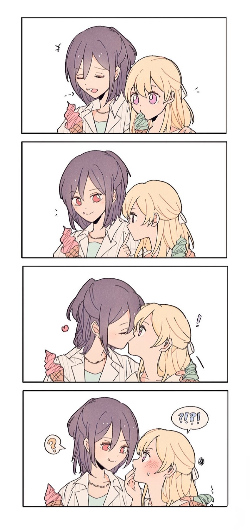 shirasagi chisato and seta kaoru (bang dream!) drawn by seri_(vyrlw)