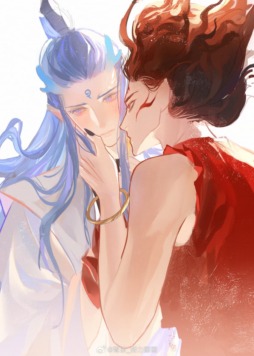 ao bing and nezha (nezha zhi motong jiangshi) drawn by xu_liang