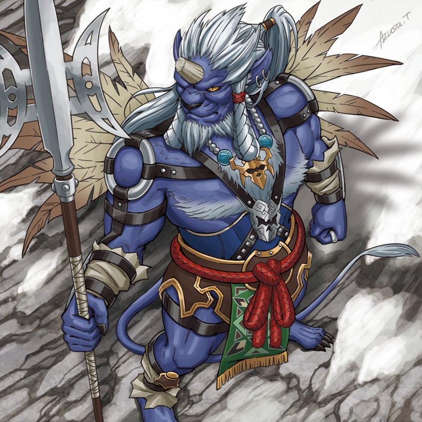 kimahri ronso (final fantasy and 1 more) drawn by azusa_tanaka