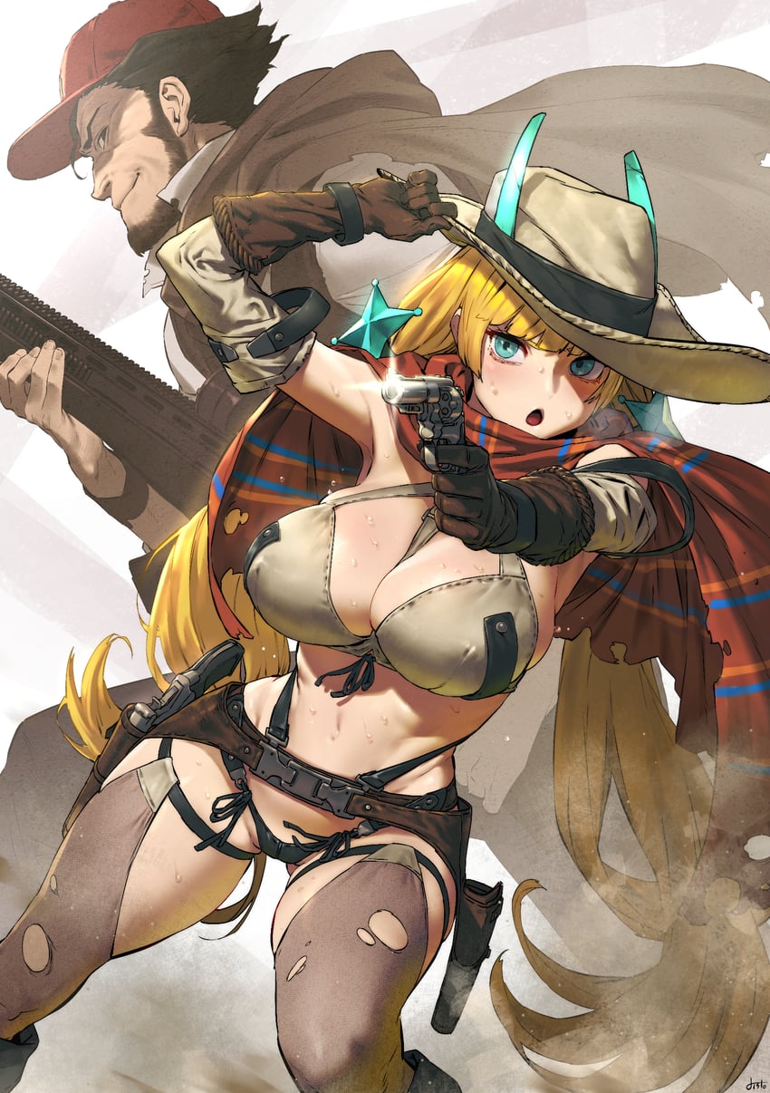 angela balzac and zarik kajiwara (rakuen tsuihou) drawn by disto
