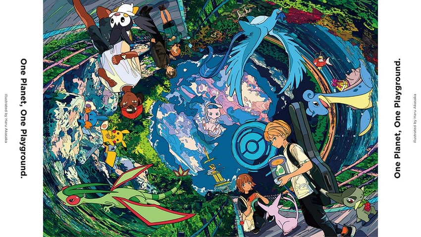 pikachu, espeon, mudkip, mew, lapras, and 5 more (pokemon and 1 more) drawn by harusameriburo