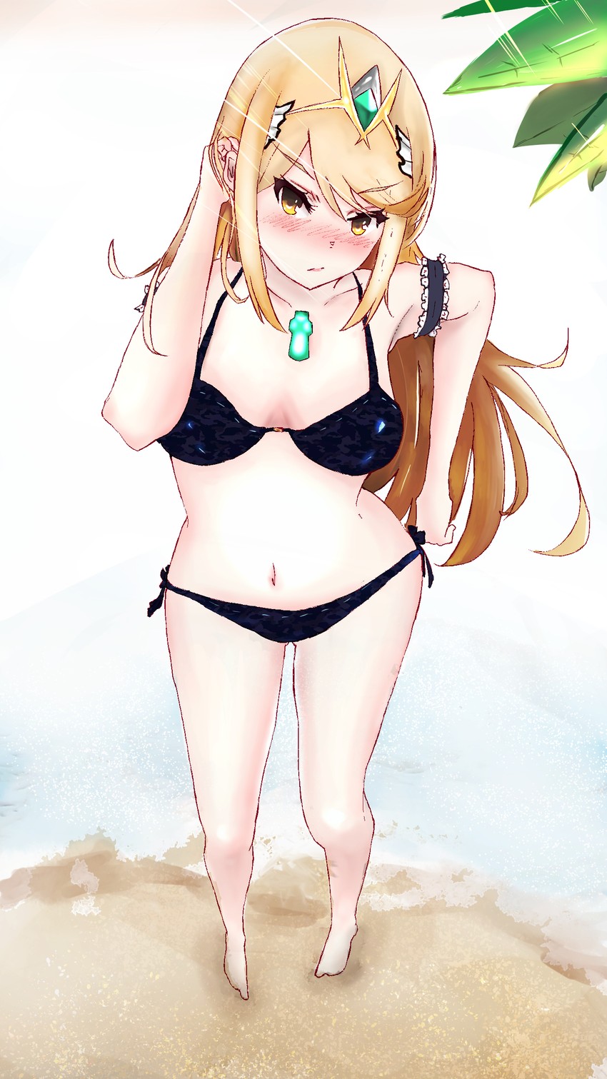 mythra (xenoblade chronicles and 1 more) drawn by mxsoundtube