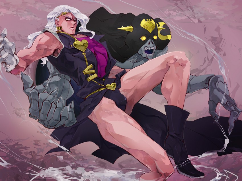 vanilla ice and cream (jojo no kimyou na bouken and 1 more) drawn by mamegohan