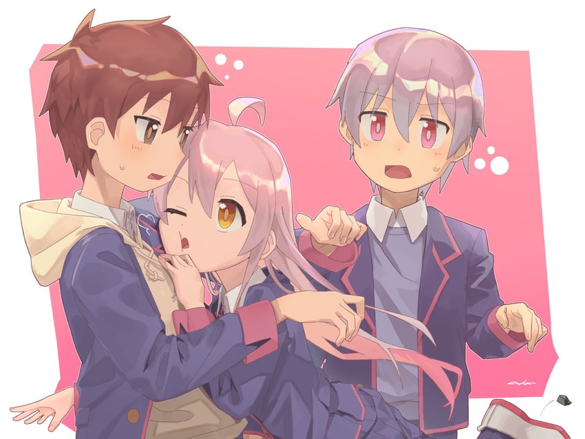 oyama mahiro, senkawa minato, and sakurada yuuta (onii-chan wa oshimai!) drawn by a_ta309