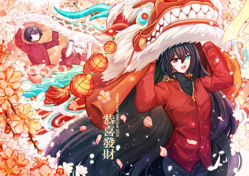 faust, yi sang, and hong lu (project moon and 1 more) drawn by gredell_elle