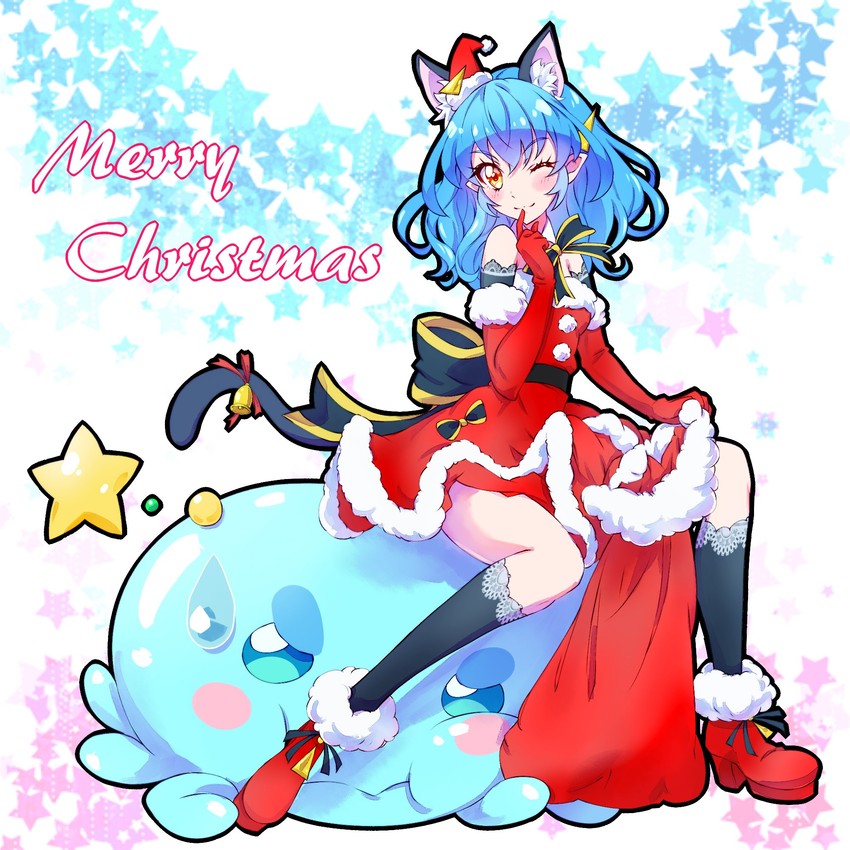 yuni, prunce, and blue cat (precure and 1 more) drawn by kyoutsuugengo