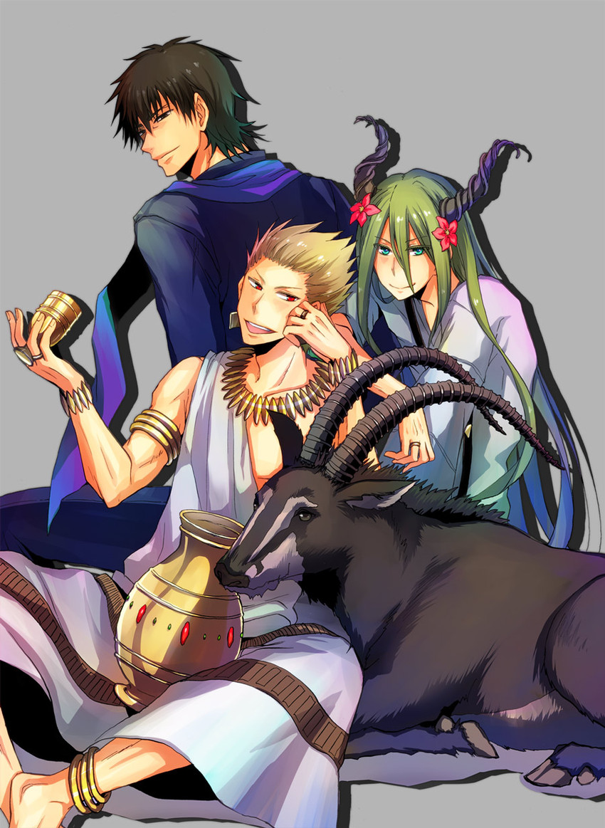 gilgamesh, kotomine kirei, and enkidu (fate and 2 more) drawn by hashibayachi