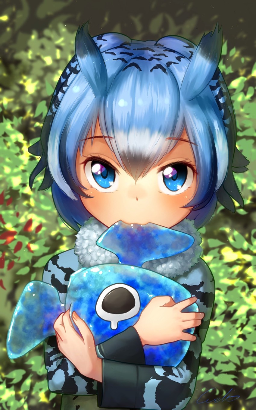 eurasian eagle owl, cellien, and cerulean eagle owl (kemono friends) drawn by welt_(kinsei_koutenkyoku)