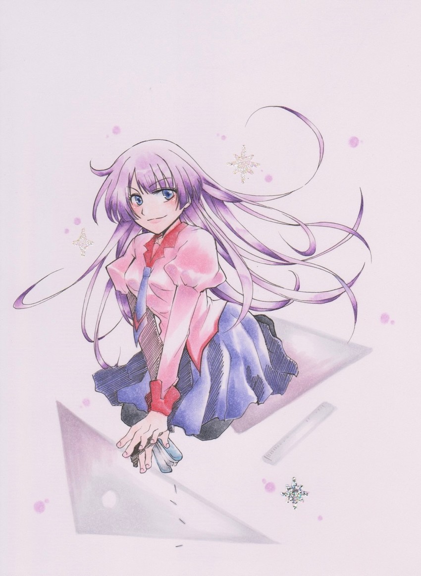 senjougahara hitagi (monogatari and 1 more) drawn by s_mizukagami
