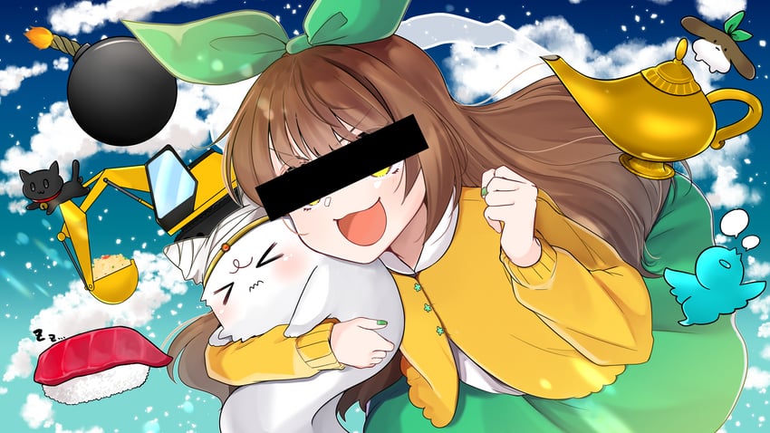 nanahira, bebe, omochi, and mite (indie utaite) drawn by hachipuyo