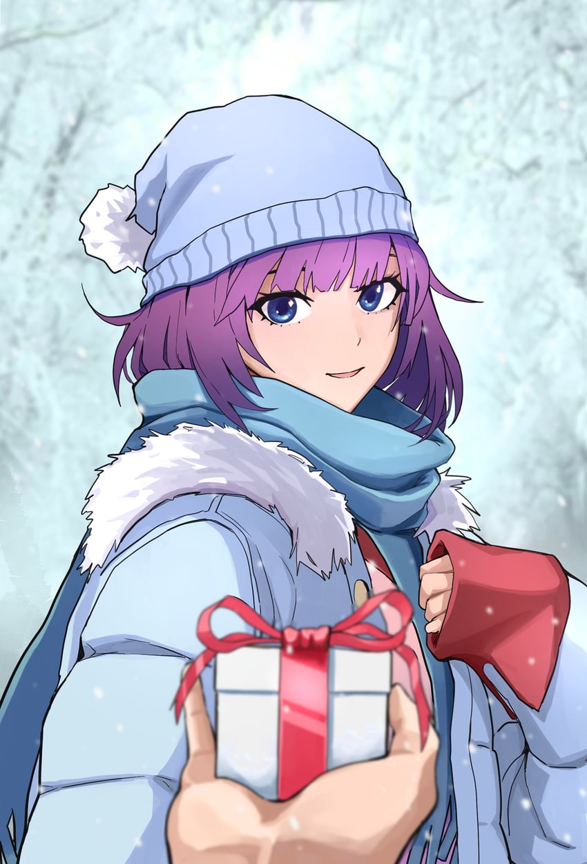 senjougahara hitagi (monogatari and 1 more) drawn by sailen0