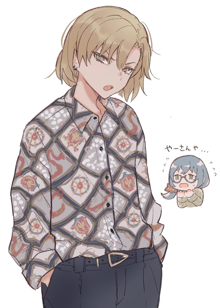 asahi rokka and sato masuki (bang dream!) drawn by shiontaso
