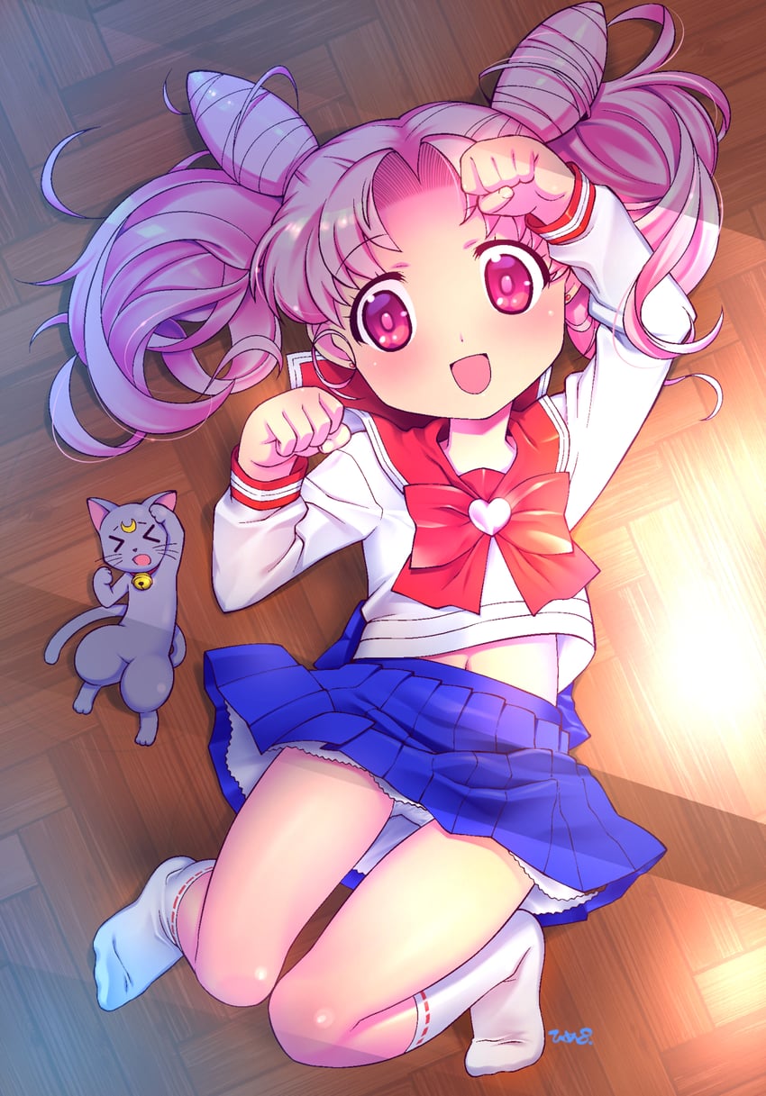 chibi usa and diana (bishoujo senshi sailor moon) drawn by himehachi_(hime8manga)