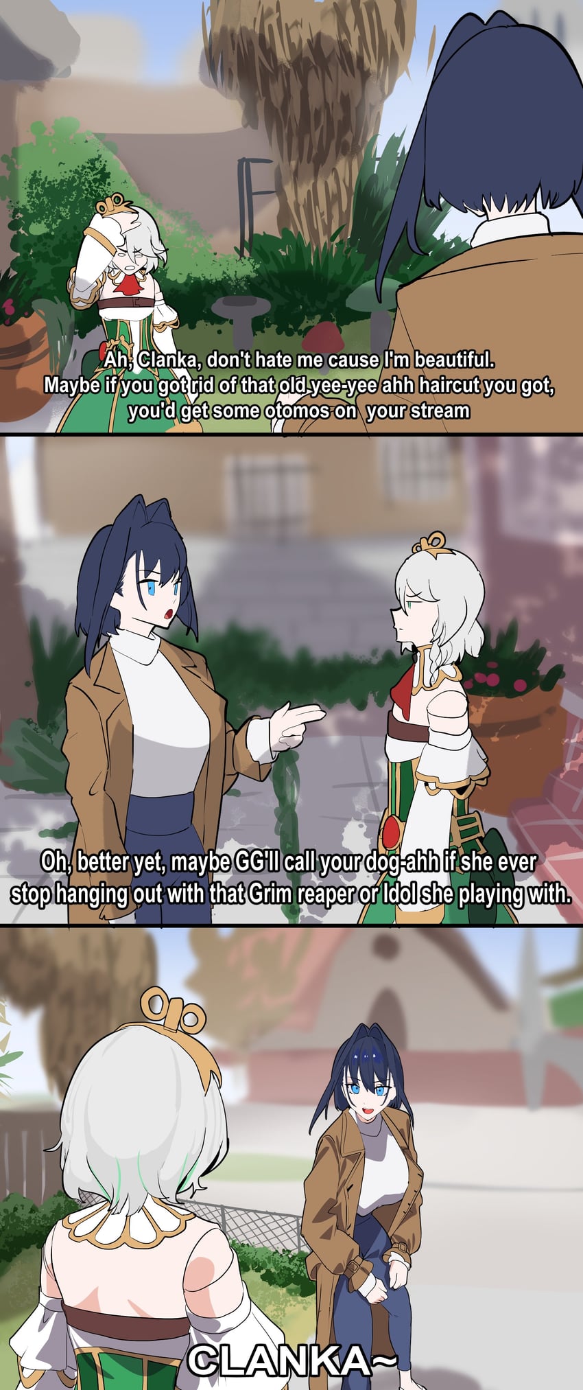 ouro kronii and cecilia immergreen (hololive and 3 more) drawn by koizumi_arata