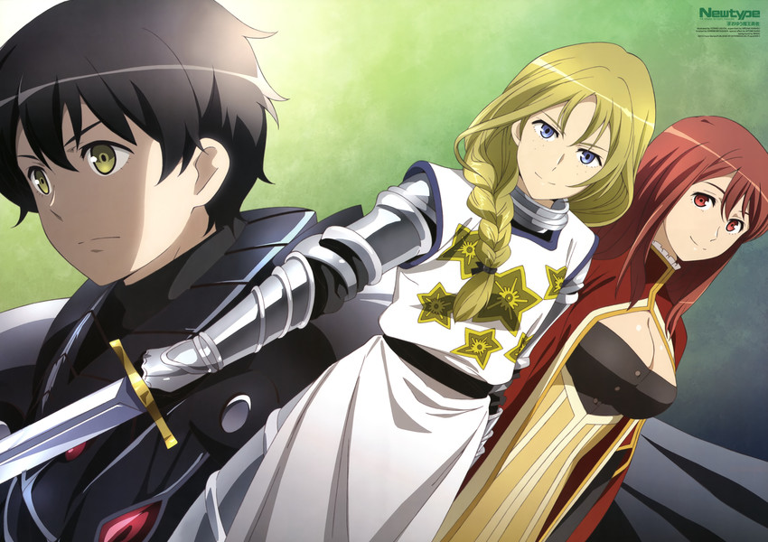 maou, yuusha, and onna kishi (newtype and 1 more) drawn by usuda_yoshio