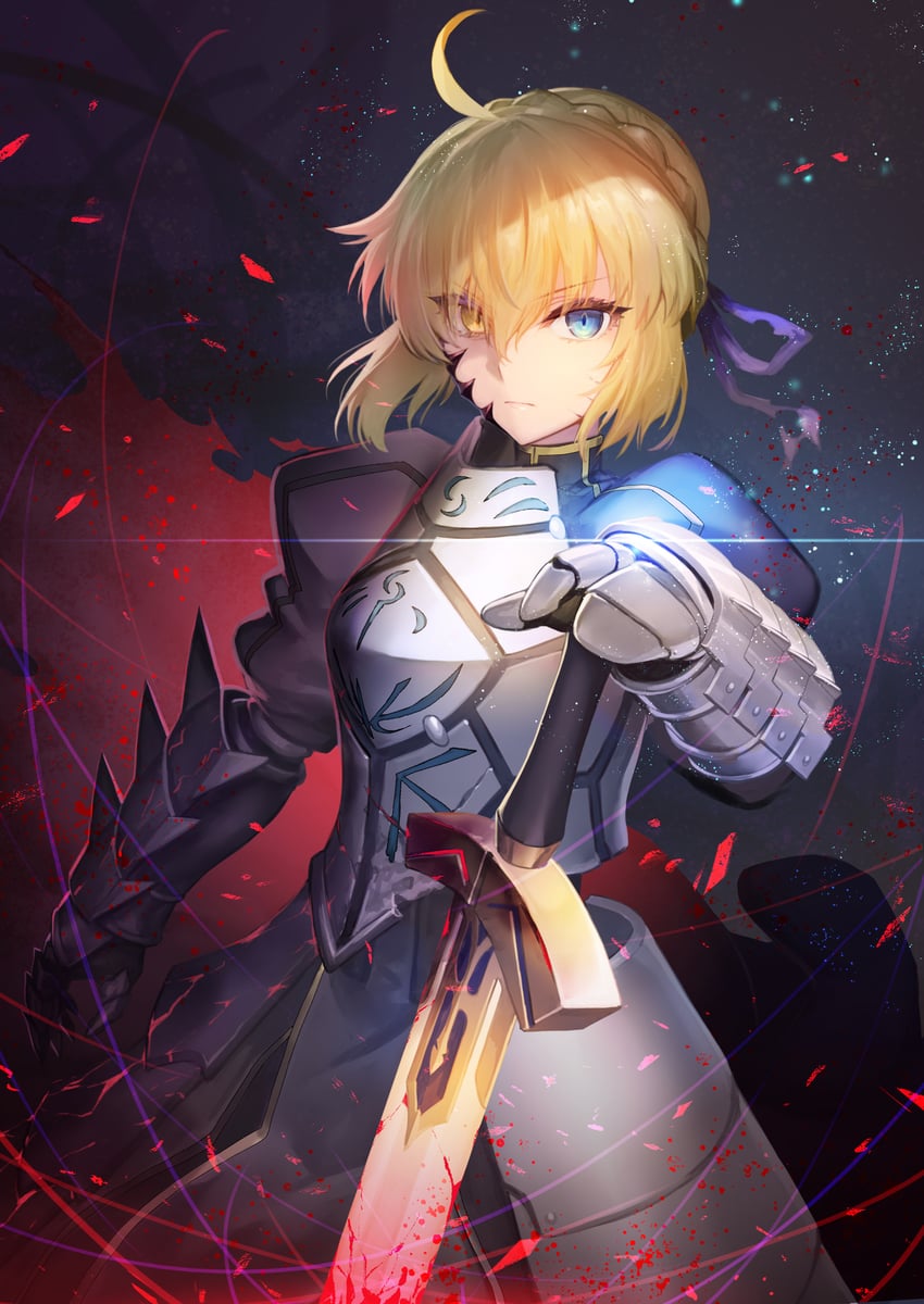 artoria pendragon, saber, and saber alter (fate and 2 more) drawn by nakamura_eight
