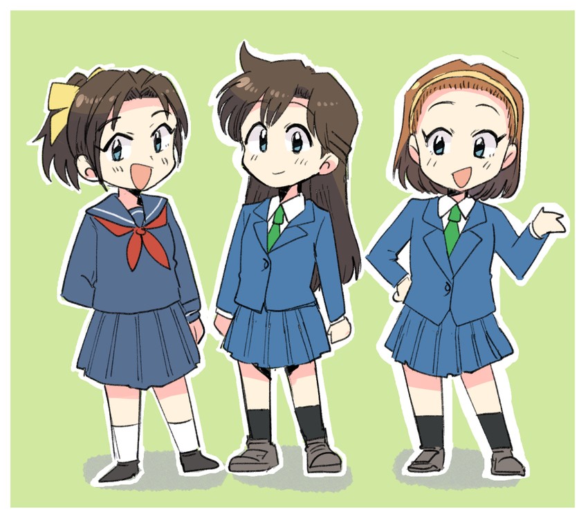 mouri ran, suzuki sonoko, and tooyama kazuha (meitantei conan) drawn by tsubobot