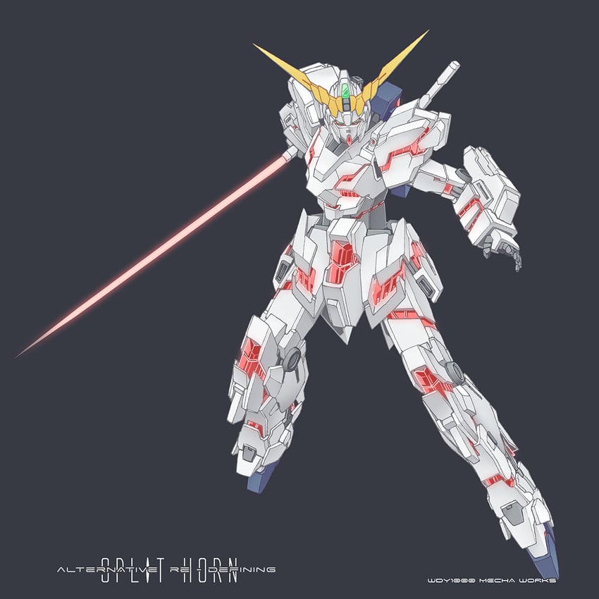 unicorn gundam (gundam and 1 more) drawn by wdy1000