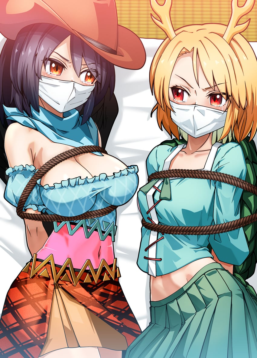 kicchou yachie and kurokoma saki (touhou) drawn by kikoka_(mizuumi)