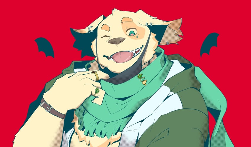 cu sith (tokyo afterschool summoners and 1 more) drawn by inabayasuri