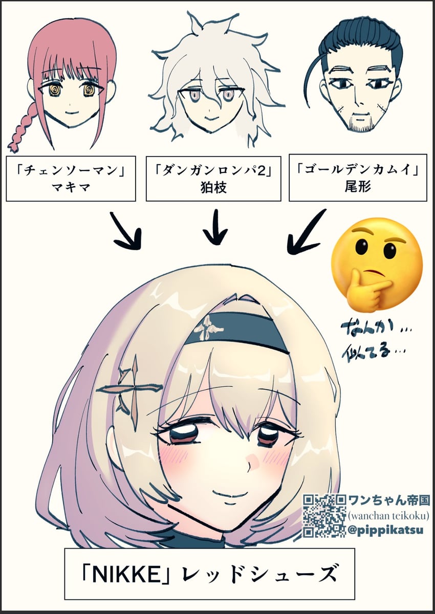 makima, komaeda nagito, ogata hyakunosuke, and red shoes (danganronpa and 4 more) drawn by wan-chan_teikoku