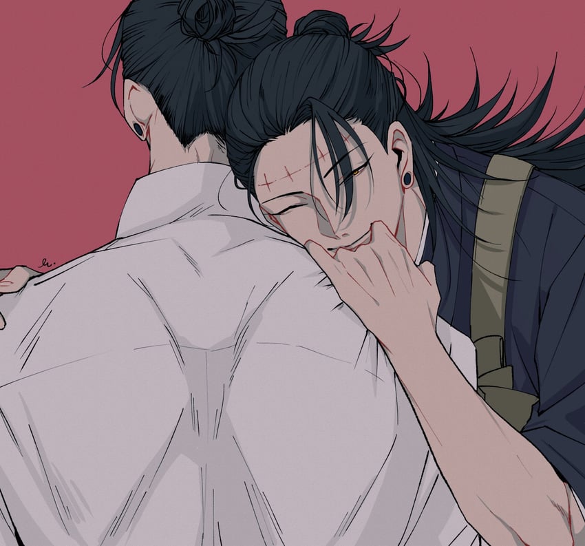getou suguru and kenjaku (jujutsu kaisen) drawn by y_skk