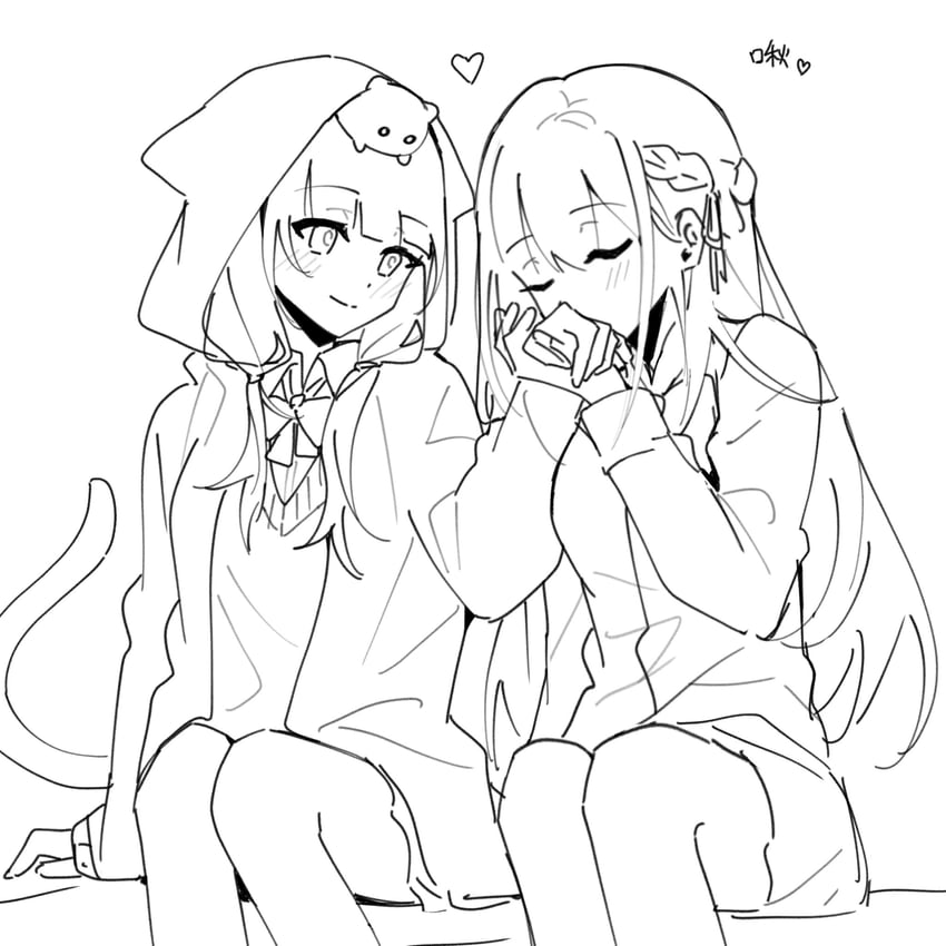 asakura karen and toujou tsukasa (heaven burns red) drawn by jingbai968