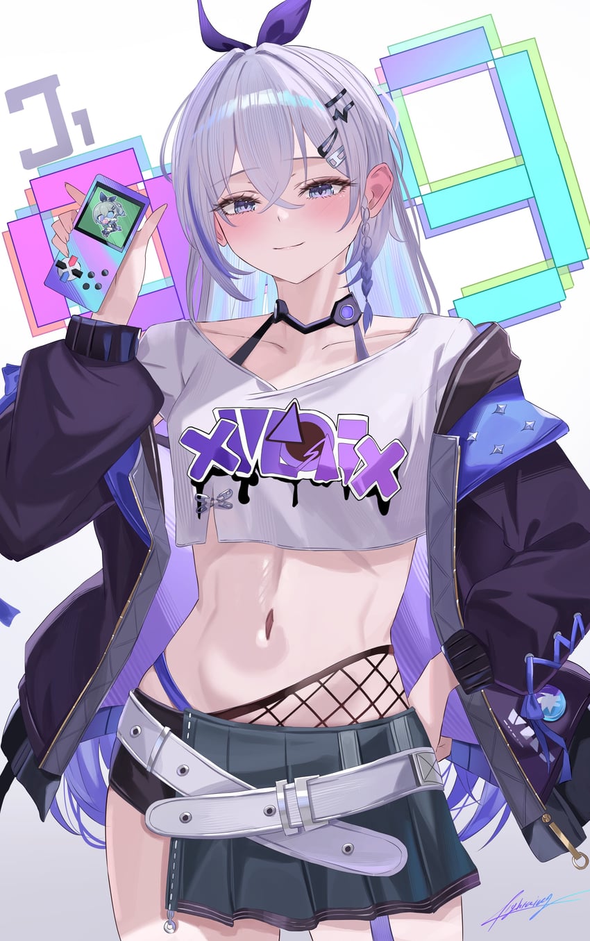 silver wolf (honkai and 1 more) drawn by miya-chan_(lightning0730)