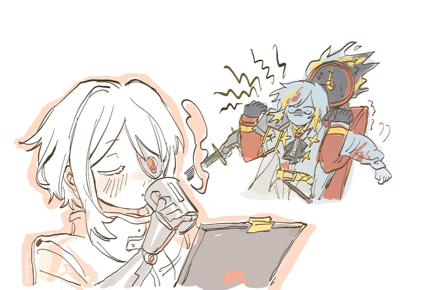 faust and dante (project moon and 1 more) drawn by kampuzu