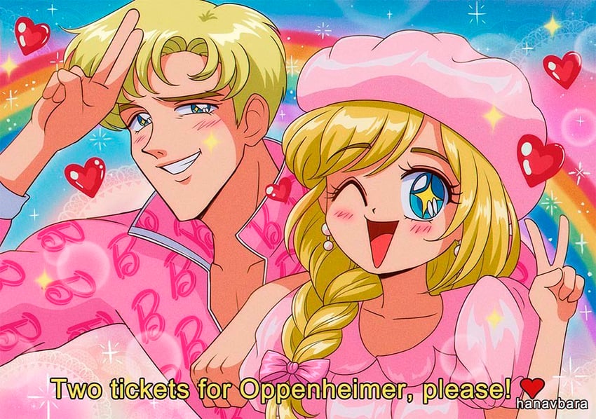 barbie, stereotypical barbie, and ken (barbie and 1 more) drawn by hanavbara