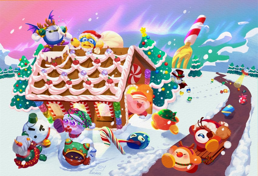 kirby, meta knight, waddle dee, king dedede, magolor, and 9 more (kirby) drawn by mell0w0dyssey and processormalfunction