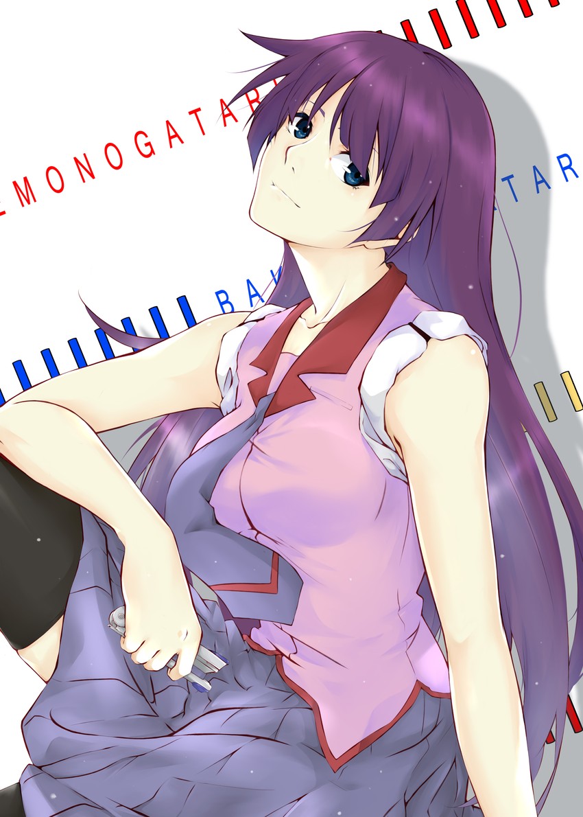 senjougahara hitagi (monogatari and 1 more) drawn by rei_kun