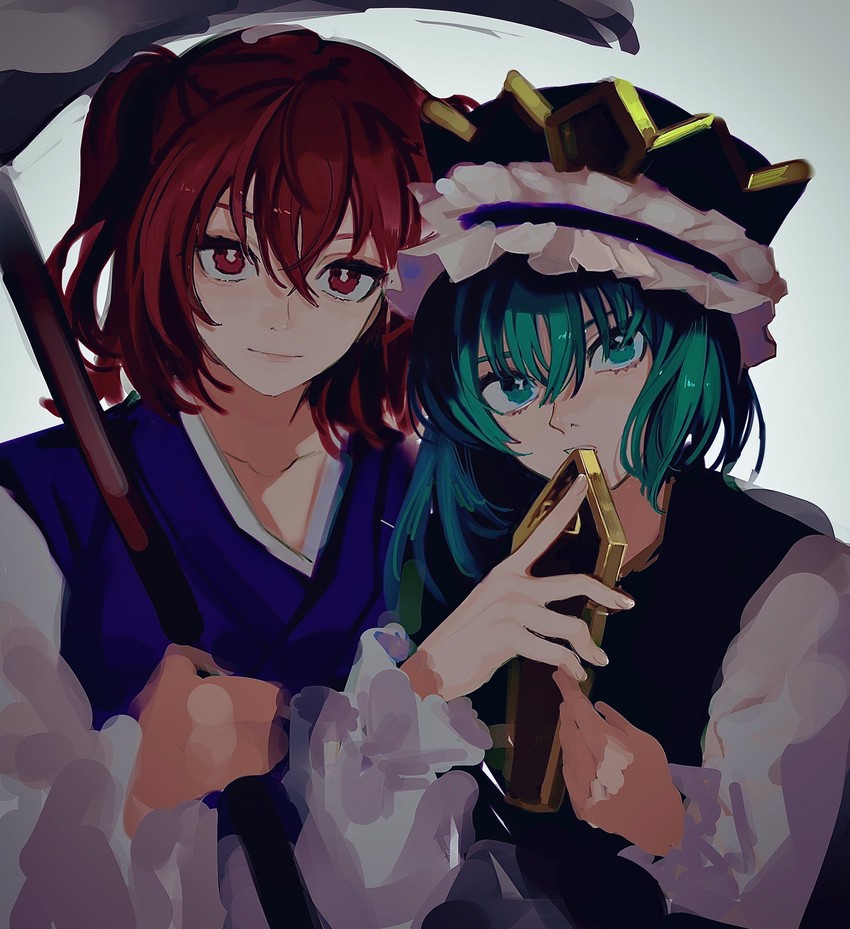 shiki eiki and onozuka komachi (touhou) drawn by gotagotay