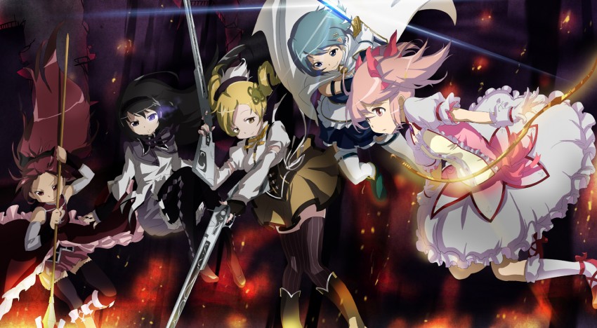 akemi homura, kaname madoka, miki sayaka, sakura kyoko, and tomoe mami (mahou shoujo madoka magica) drawn by tashiromotoi