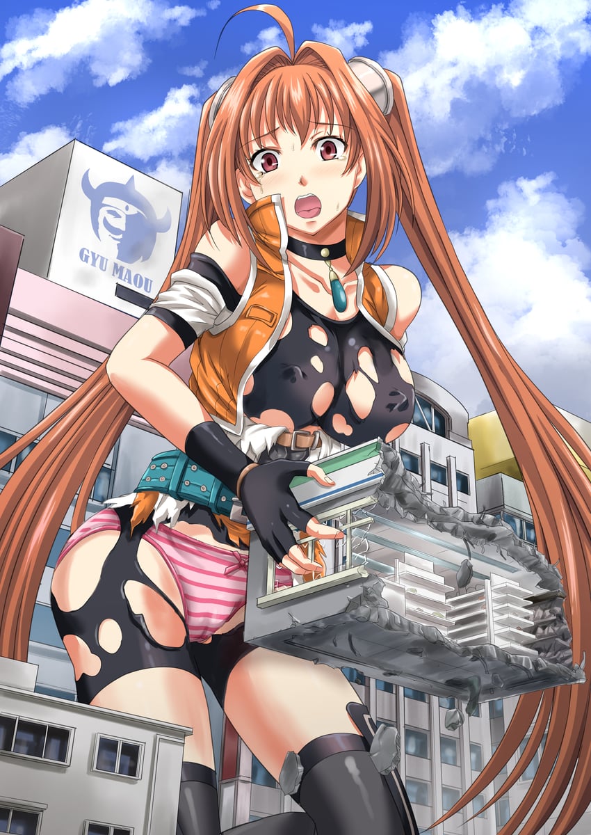 estelle bright and gyuu maou (dragon ball and 2 more) drawn by nao_takami