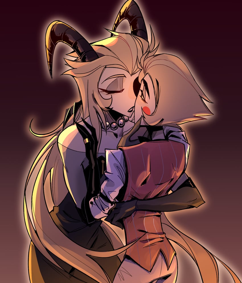 lucifer morningstar and lilith (hazbin hotel) drawn by 0706283318