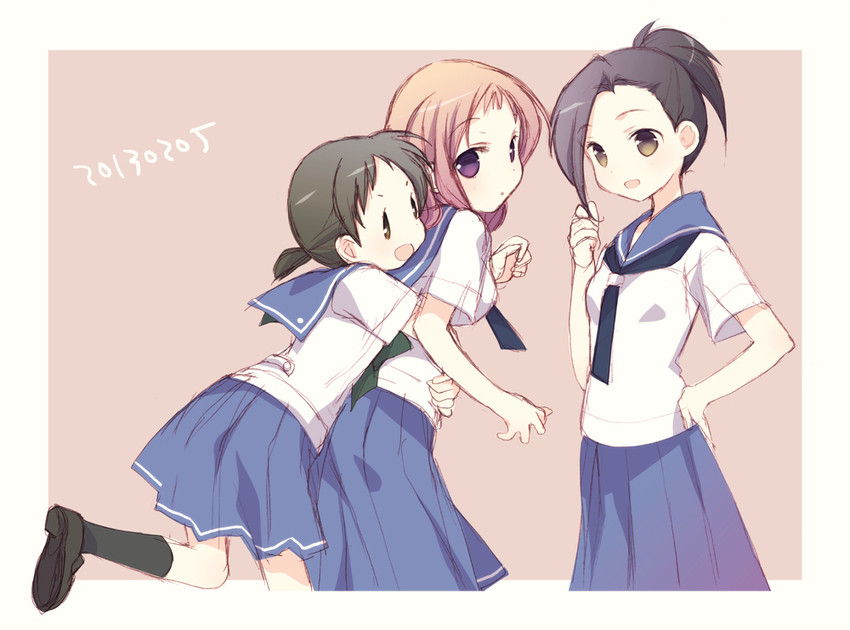 takei hisa, teradaira ayano, and shishiba natsuki (saki) drawn by tokumi_yuiko