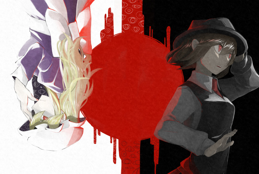 usami renko and maribel hearn (touhou) drawn by ramenko_(pasta_nya)