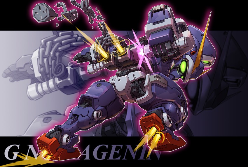 hidden shadow of g and ryouga's g-3 gundam (gundam and 2 more) drawn by yabe_makoto