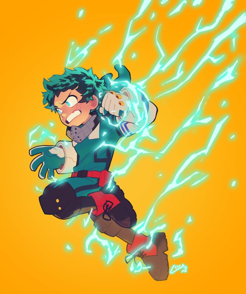 midoriya izuku (boku no hero academia) drawn by lougouvea